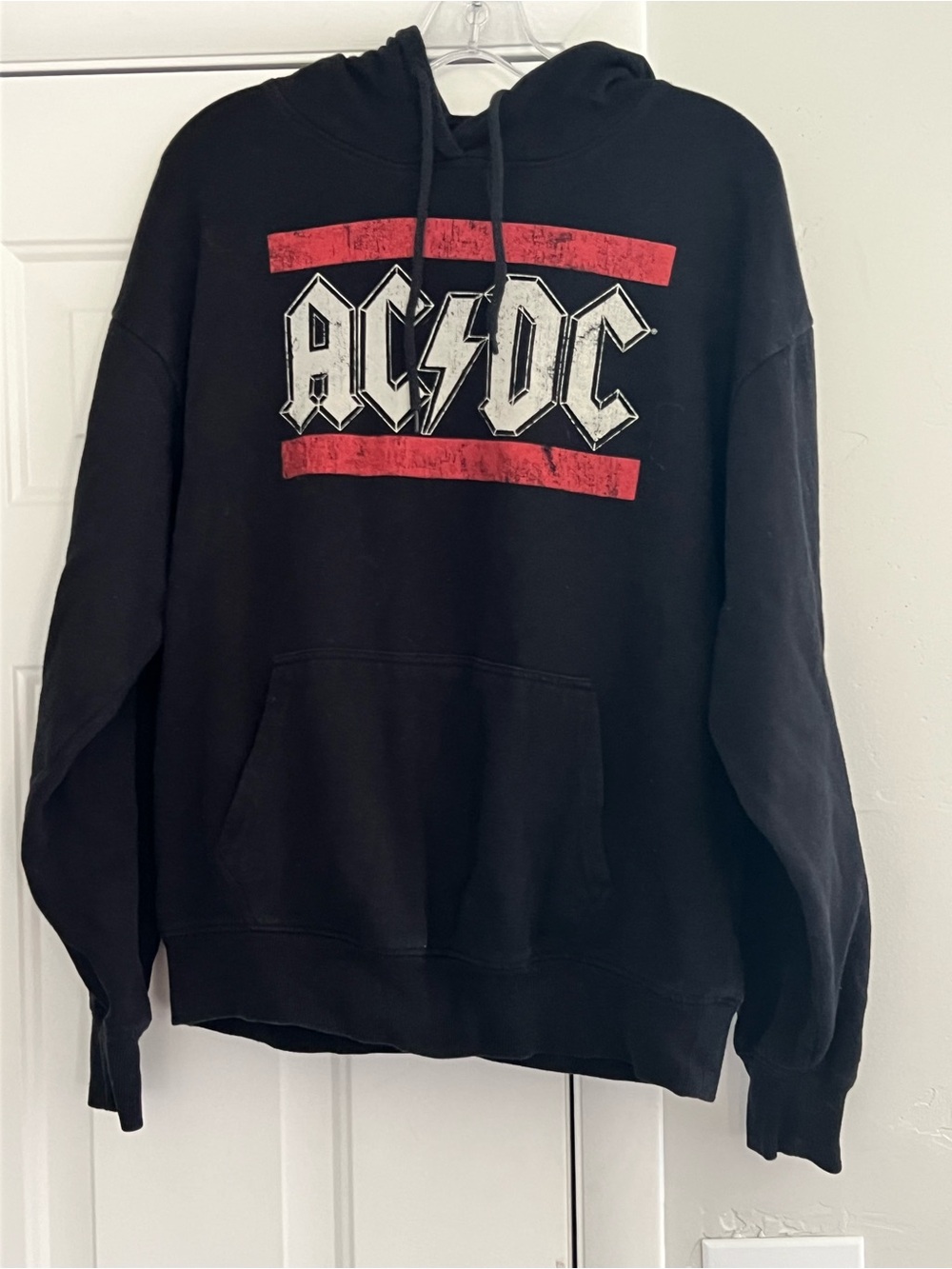 AC/DC Black Crewneck Sweatshirt with Red Logo